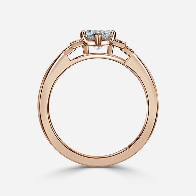Ayana Rose Gold Vintage Engagement Ring