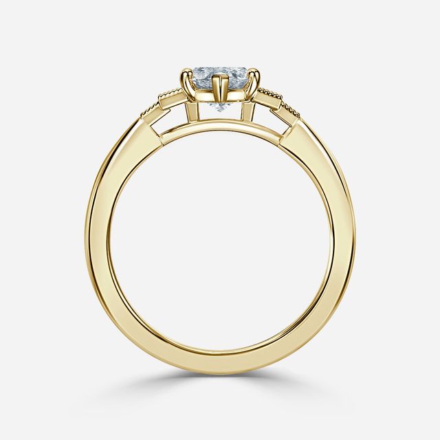 Ayana Yellow Gold Trilogy Engagement Ring