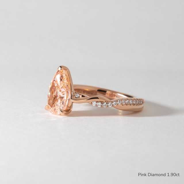 Sahana Rose Gold Pave Engagement Ring