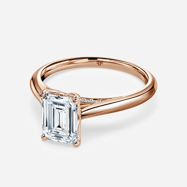 Dalia Rose Gold Flower Engagement Ring