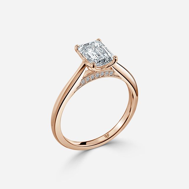 Dalia Rose Gold Flower Engagement Ring