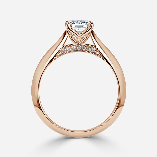 Dalia Rose Gold Flower Engagement Ring