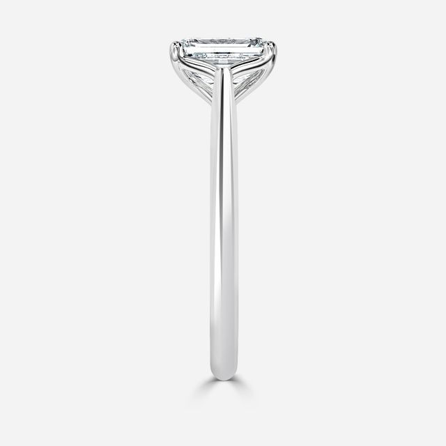 Dalia White Gold Flower Engagement Ring