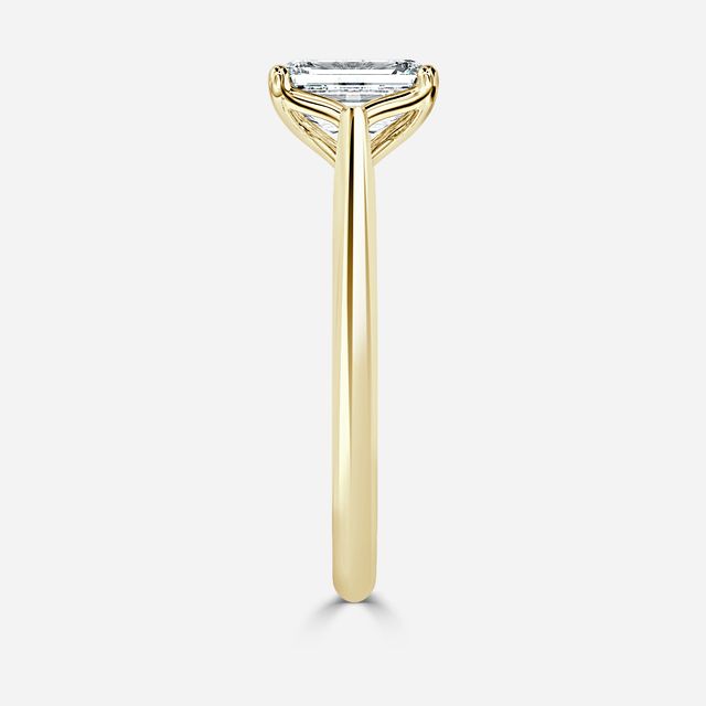 Dalia Yellow Gold Flower Engagement Ring