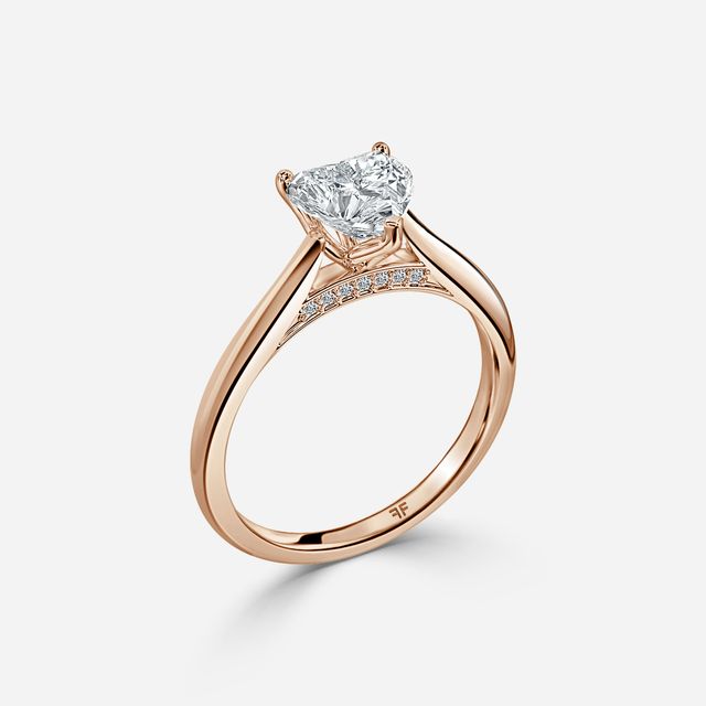 Dalia Rose Gold Flower Engagement Ring
