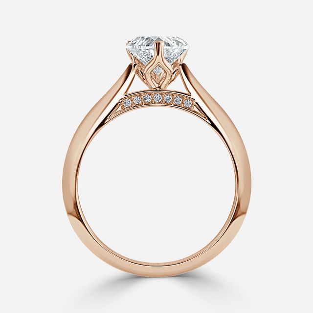 Dalia Rose Gold Flower Engagement Ring
