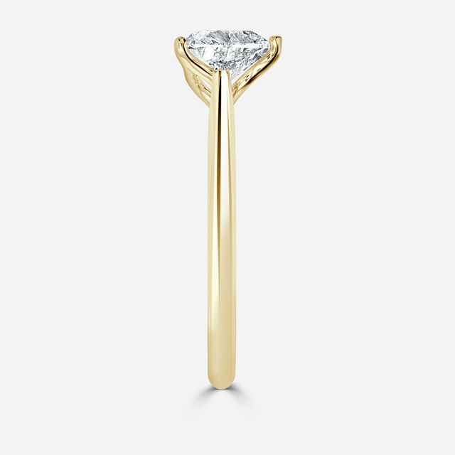Dalia Yellow Gold Flower Engagement Ring