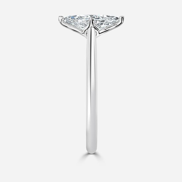 Dalia White Gold Flower Engagement Ring