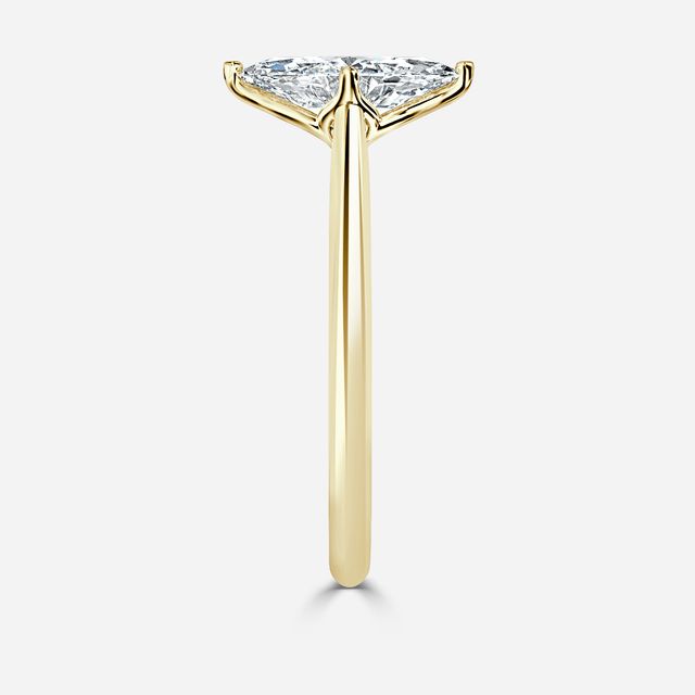 Dalia Yellow Gold Flower Engagement Ring
