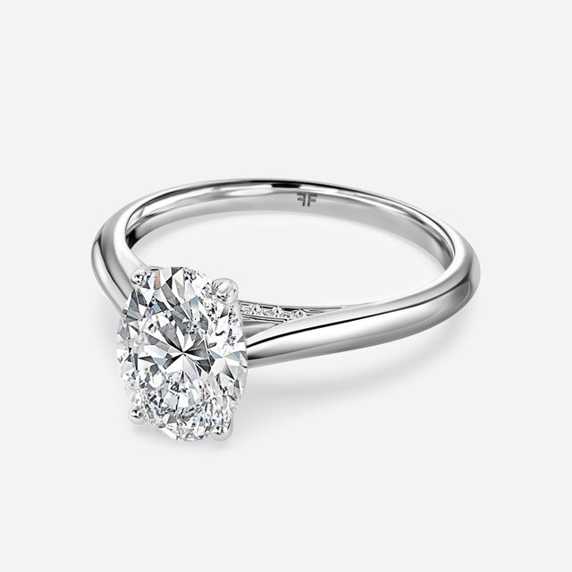 Dalia Platinum Flower Engagement Ring