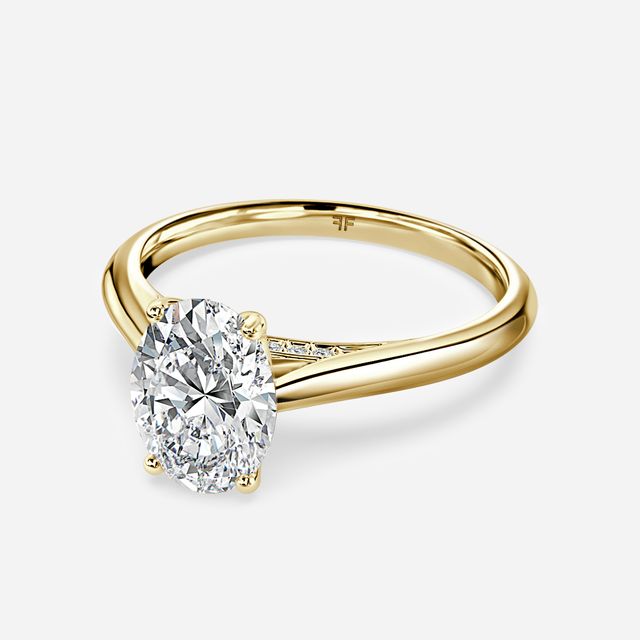 Dalia Yellow Gold Flower Engagement Ring