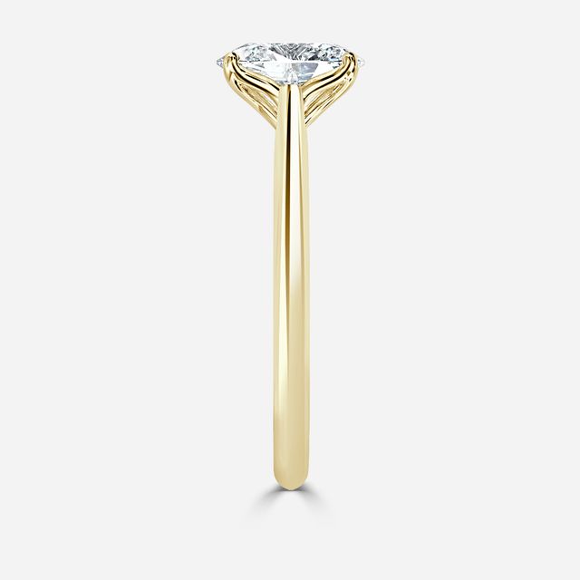 Dalia Yellow Gold Flower Engagement Ring
