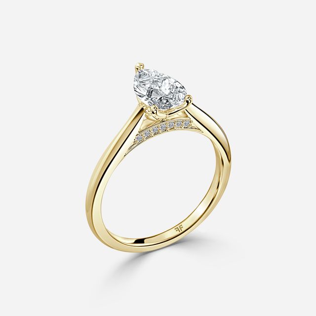 Dalia Yellow Gold Solitaire Engagement Ring