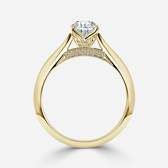 Dalia Yellow Gold Solitaire Engagement Ring