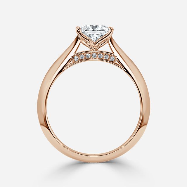 Dalia Rose Gold Flower Engagement Ring