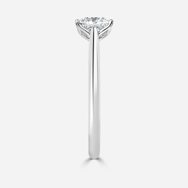 Dalia White Gold Flower Engagement Ring
