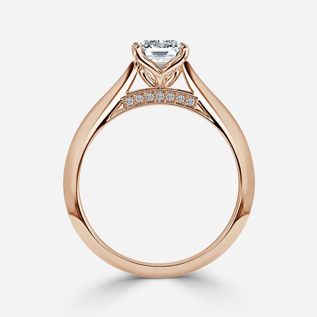 Dalia Rose Gold Flower Engagement Ring