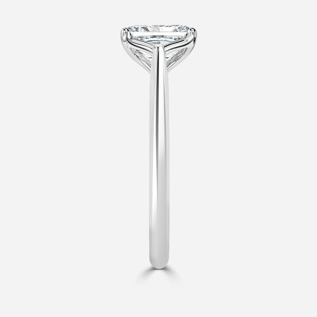 Dalia Platinum Flower Engagement Ring