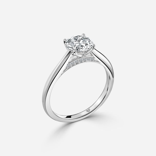 Dalia White Gold Solitaire Engagement Ring