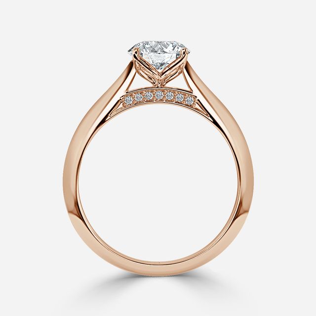 Dalia Rose Gold Flower Engagement Ring