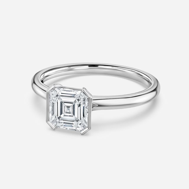 Avian White Gold Bezel Engagement Ring