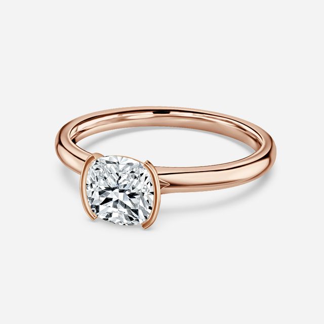 Avian Rose Gold Bezel Engagement Ring