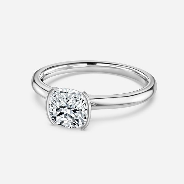 Avian White Gold Bezel Engagement Ring