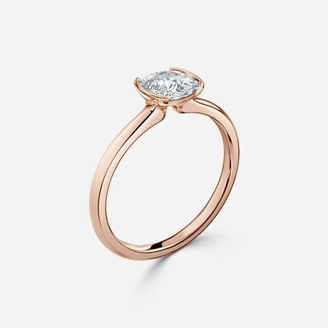Avian Rose Gold Bezel Engagement Ring