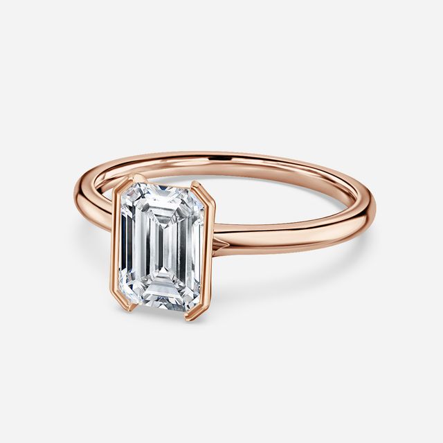 Avian Rose Gold Bezel Engagement Ring