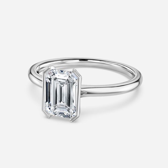Avian White Gold Bezel Engagement Ring