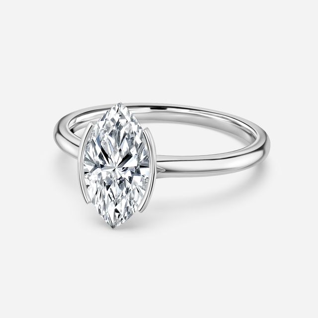 Avian White Gold Bezel Engagement Ring