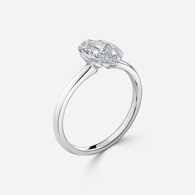 Avian White Gold Bezel Engagement Ring