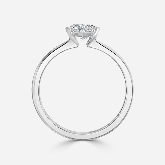 Avian White Gold Bezel Engagement Ring