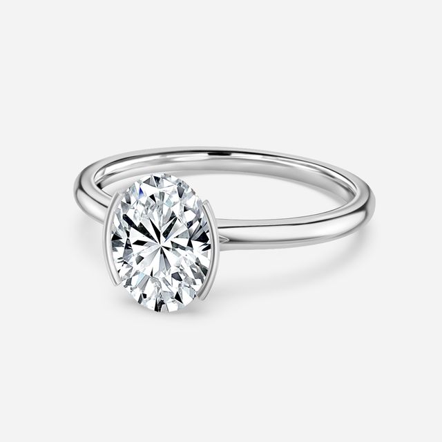Avian White Gold Bezel Engagement Ring