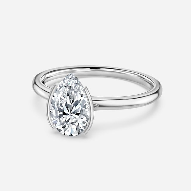 Avian White Gold Bezel Engagement Ring