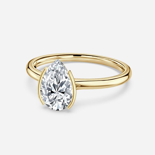 Avian Yellow Gold Bezel Engagement Ring