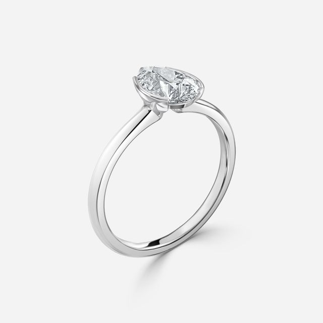 Avian White Gold Bezel Engagement Ring