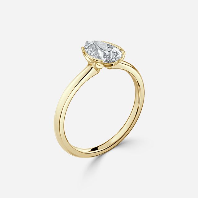 Avian Yellow Gold Bezel Engagement Ring