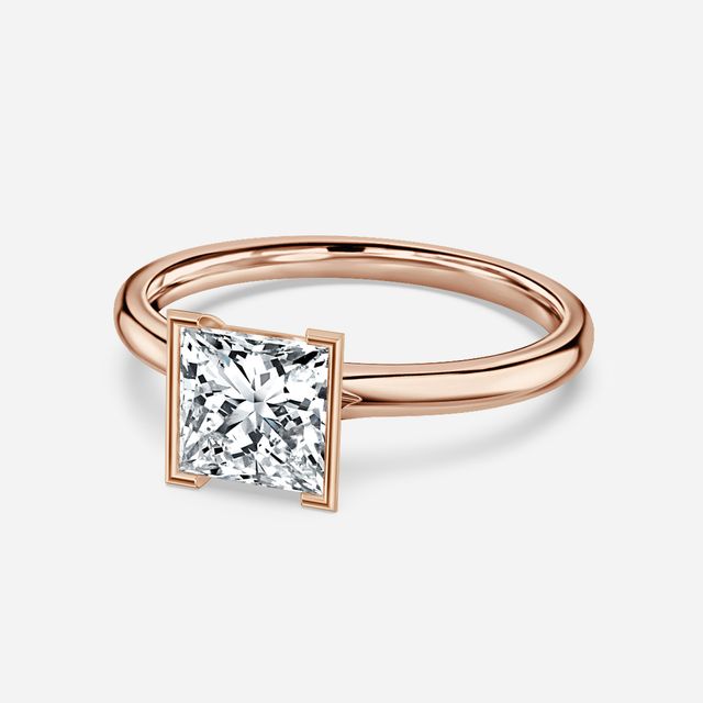 Avian Rose Gold Bezel Engagement Ring