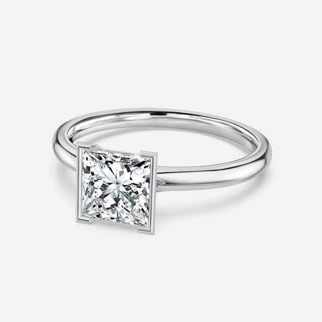 Avian White Gold Bezel Engagement Ring