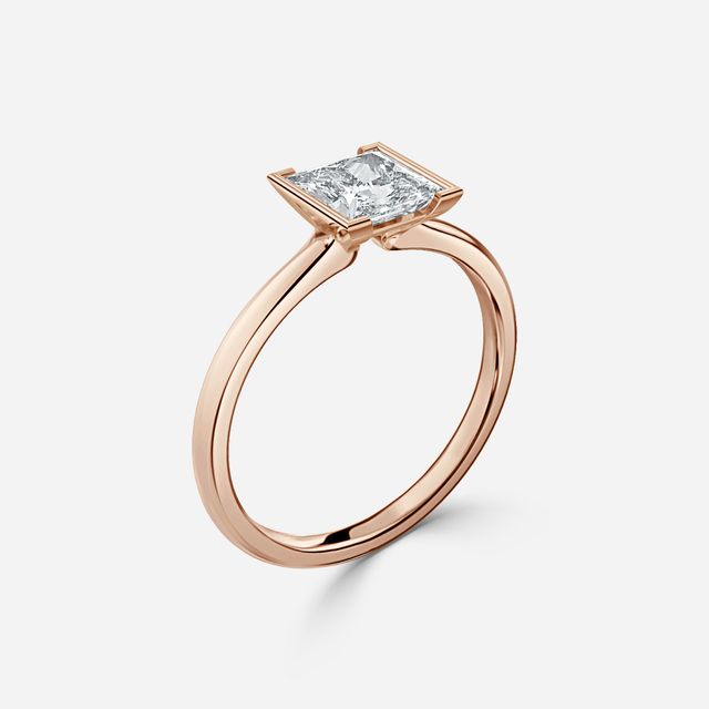 Avian Rose Gold Bezel Engagement Ring