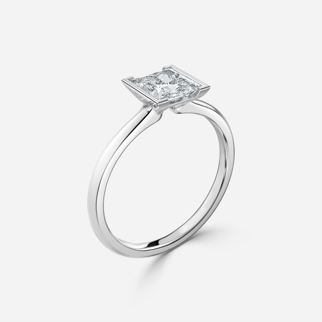 Avian Platinum Bezel Engagement Ring