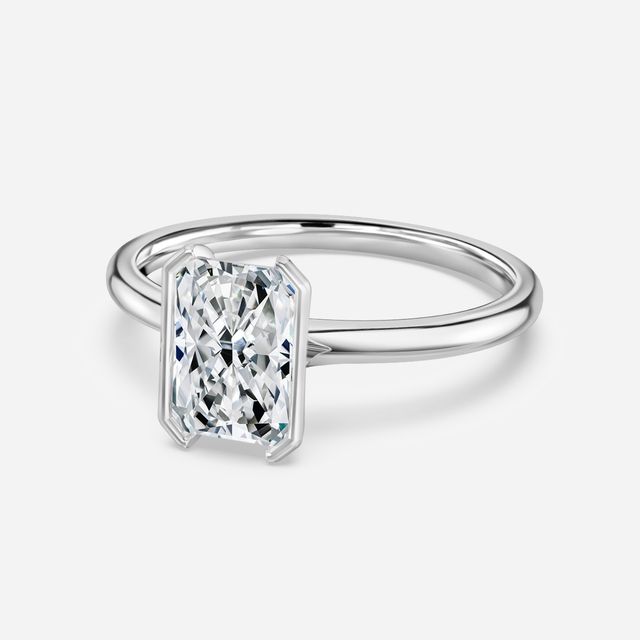 Avian White Gold Bezel Engagement Ring
