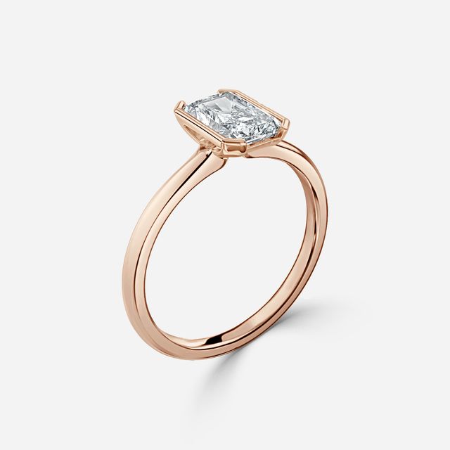Avian Rose Gold Bezel Engagement Ring