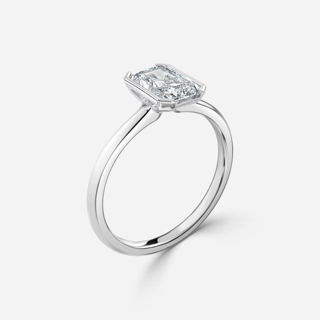 Avian White Gold Bezel Engagement Ring