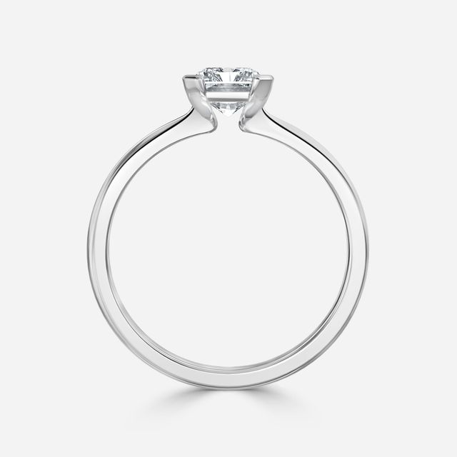 Avian White Gold Bezel Engagement Ring