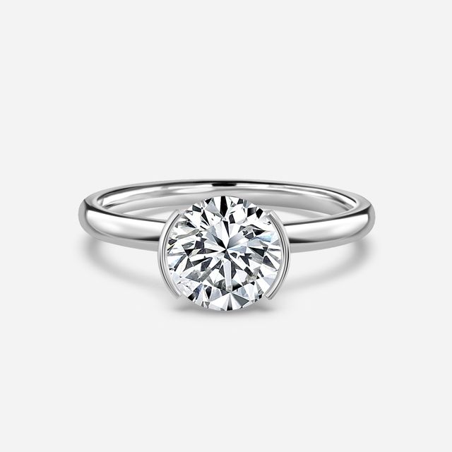 Avian White Gold Bezel Engagement Ring