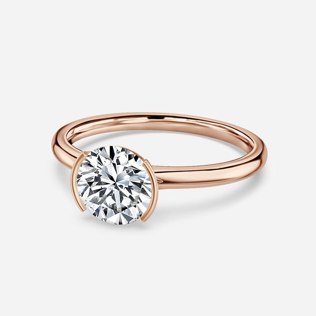Avian Rose Gold Bezel Engagement Ring