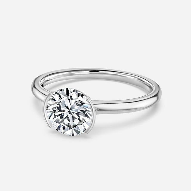 Avian White Gold Bezel Engagement Ring