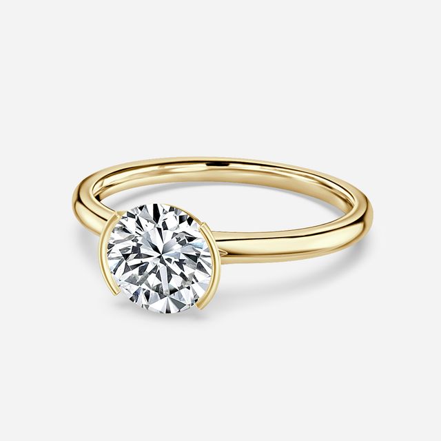 Avian Yellow Gold Bezel Engagement Ring